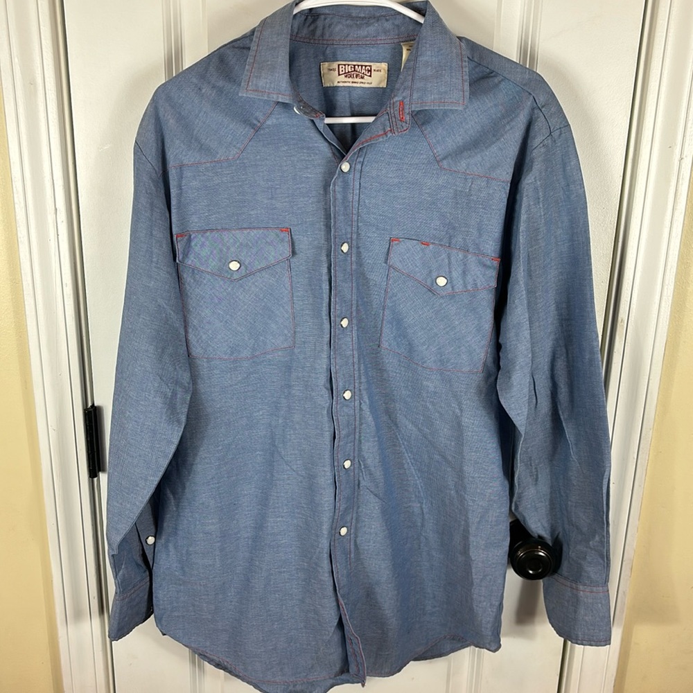 Big Mac Pearl Snap Work Shirt. Vintage